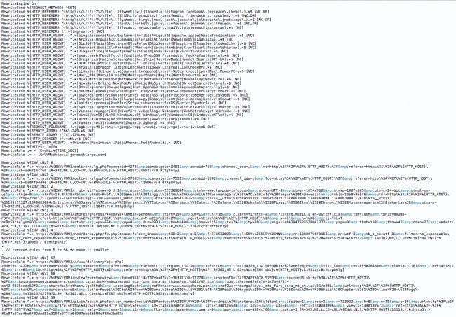 Website Malware - Curious HTACCESS Payload