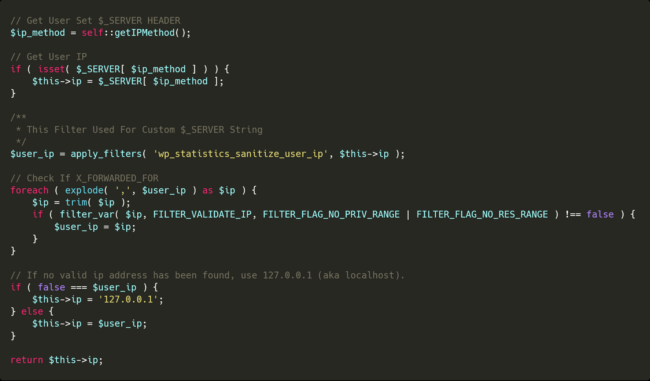 Technical Details using the get_IP method 